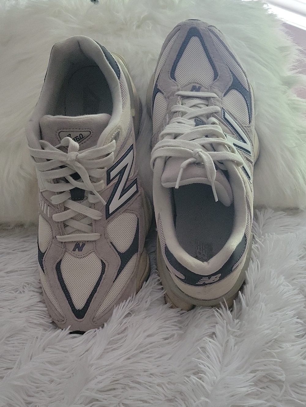 New Balance men's  Cream and Grey 760 Running Sneakers